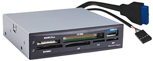 Smartteck LM113U3 Internal Black, Grey Memory Card Reader - Memory Card Readers, Black, Grey)