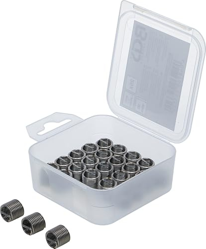 BGS 9428-1 | Ersatz-Gewindeeinsätze | M10 x 1,25 | 25-tlg. | Länge 10 mm | für Gewinde-Reparatur-Sätze