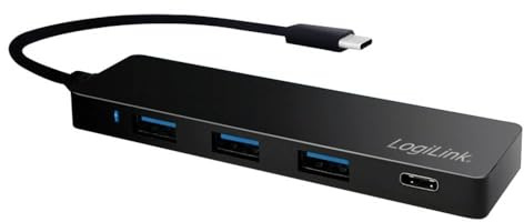 LogiLink UA0311 Slim USB 3.1/3.0 Hub f?r PC/Laptop Schwarz