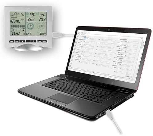 ELV Funk-Wetterstation WS3080, inkl. Kombi-Solar-Außensensor (868 MHz) und PC-Auswertesoftware