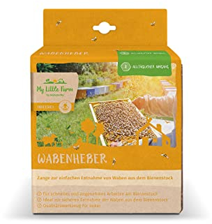My Little Farm Wabenheber mit Holzgriff, Zange zur schnellen Entnahme von Waben aus dem Bienenkasten, mit Holzgriff, Imkerei-Zubehör