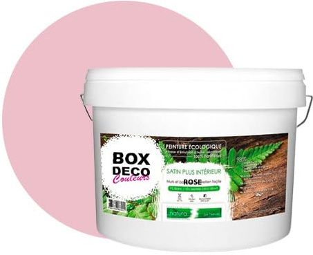 Pintura natural ecológica para pared, diseño de raso interior de Natura, 10 L, 130 m², color rosa