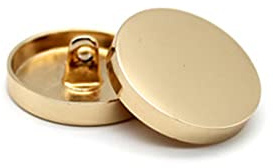 Seglory Pack de 10 botones de repuesto de metal, con espejo plano, para mujeres y hombres, abrigo de lana traje chaqueta camisa pantalón, botón de costura en forma redonda (oro, 20 mm)