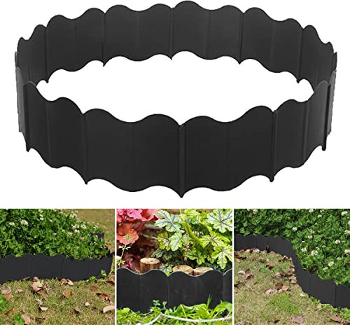 Flexible Garden Edging Border 20pcs,Landscape Edging[Splicing Total Length 3M] Mini Lawn Borders Plastic Fence for Flowerbeds,No Dig Lawn Edging Decorative Garden Border Edging for Yard