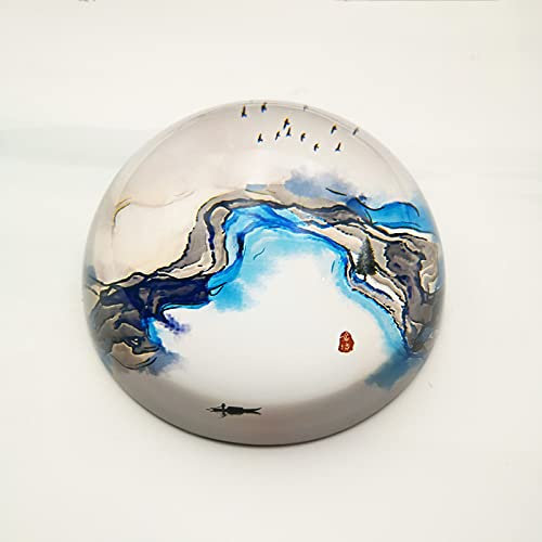 Kristallkugel Landschaft Halbkugel Glas Halbkugel Briefbeschwerer Heimdekoration Ornamente Kugel Miniatur Kreative Geschenke