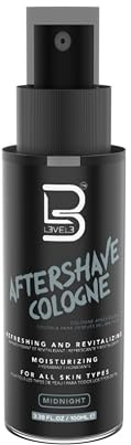 L3 Level 3 After Shave Spray Cologne - Softens Skin - Refreshes and Relieves Face and Skin - Moisturizing Formula Level Three After Shaving (Midnight - Small) | Soothing moisturizing formula, refreshes post-shave skin, non-irritating feel, barber or home use, aftershave cologne for men
