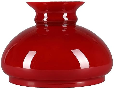 Petroleumglas Lampenglas Ø 175mm Ersatzglas Glasschirm Leuchtenglas E27 135mm Höhe Rot