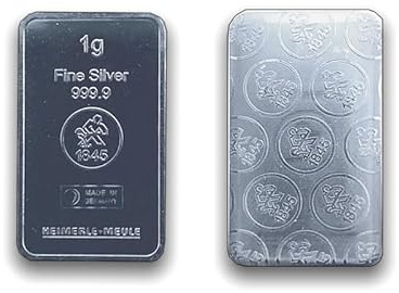 1 Gramm Silberbarren Heimerle Meule (Deutschland) (100)