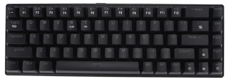 60% Mechanical Gaming Keyboard, Compact 61 Keys Bluetooth 5.0 2.4G USB C Keyboard with RGB Backlit, Mini Portable Keypad for Smartphones Laptops Tablets (Black)
