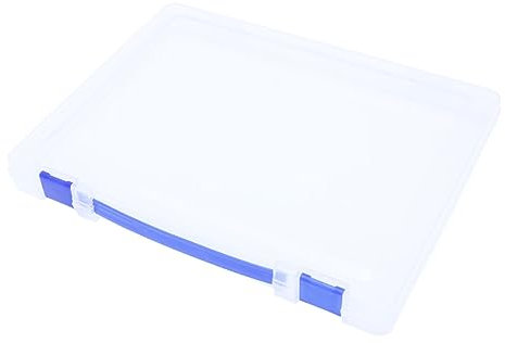 NUOBESTY Transparente Dokumenten-aufbewahrungsbox Aus Kunststoff Papierfüllbox Mit Blauer Schnalle Stapelbarer Aktenhülle Für Ordnung in Wohnungen Und Büros