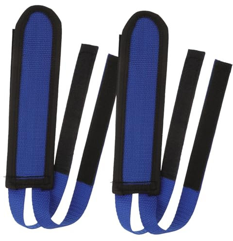 KOMBIUDA Verstellbare Fahrradpedalriemen Blau Nylon für Sport