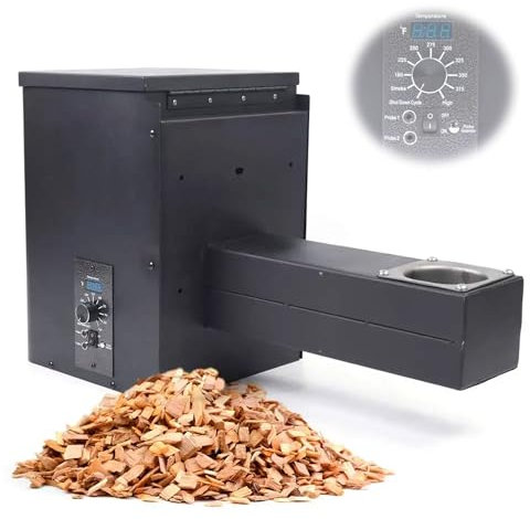 Kit Stufa a Pellet Per Barbecue, Scatola Di Particelle Intelligente a Temperatura Controllata, Alimentatore Per Barbecue Con Tramoggia Affumicatore Fai-da-te, Accessori Per Stufa Riscaldante Multifunz