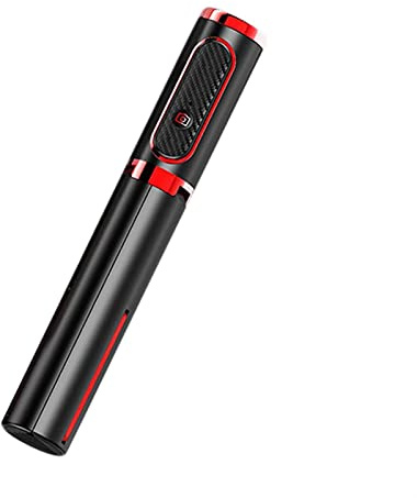 SCRUBY Perche à selfie professionnelle intégrée Bluetooth pour téléphone avec retardateur (rouge)