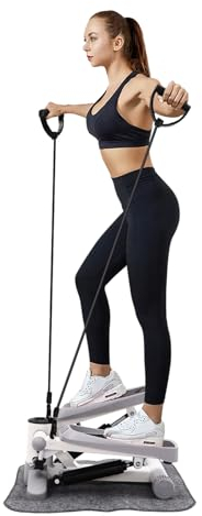 Fitnessstudio Ruhiges Fitness-Paddle Gymnastik Stepping Machine mit Antirutsch-Silikonmatte, für die Gewichtsabnahme, Formung und tägliche Übung im Hause Fitnessstudio, 39 * 31.5 * 21cm (Grau)