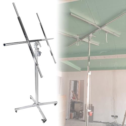 plattenheber rigips Sheetrock-Fußlift ​​für Trockenbauwände – 3,2 m, 3,7 m, 4 m hoch, höhenverstellbar, Gipskarton-Hebebühne – faltbarer Trockenbau-Rolllifter – sicherer Trockenbau-Hebelift für Heimwe