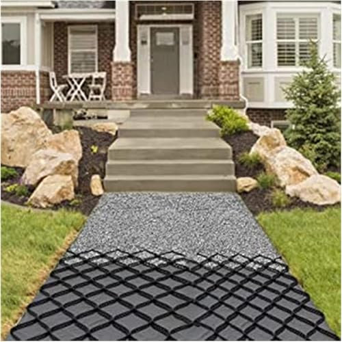 Grille Gravier pour Le ContrôLe L'éRosion à Flanc, Grilles Sol D'Expansion Faciles à Installer Et à Couper, Base Remise à Gazon, Maille GéO-Grille 5 cm Profondeur(2x4m(6.5x13ft))