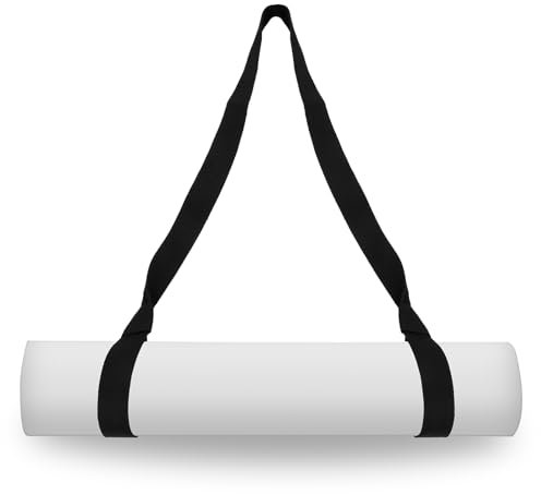 Sangle de Transport pour Tapis de Yoga en Coton Ajustable, Bandoulière Multifonctionnelle pour Toutes Tailles de Tapis, Idéale pour Pilates, Étirements et Fitness, Conception Élastique et Durable