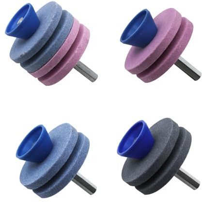 Pierres À Aiguiser Rapides Polyvalentes Pour Tondeuse À Gazon Affûteuses Portables Perceuse Meulage Outil D'entretien Jardin 4 Pièces