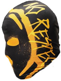 PGWEAR No Respect Shadow Balaclava (DE/NL/SE/PL, Alphanumerisch, Einheitsgröße, Gelb/Schwarz)