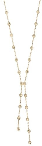 JC Trauringe Hängende Kugel Kette Gold diamantierte Kugelkette klassische, schlichte Goldkette Halskette Goldschmuck Damen Schmuck in Echt 585 Gelbgold inkl. Schmucketui 8778