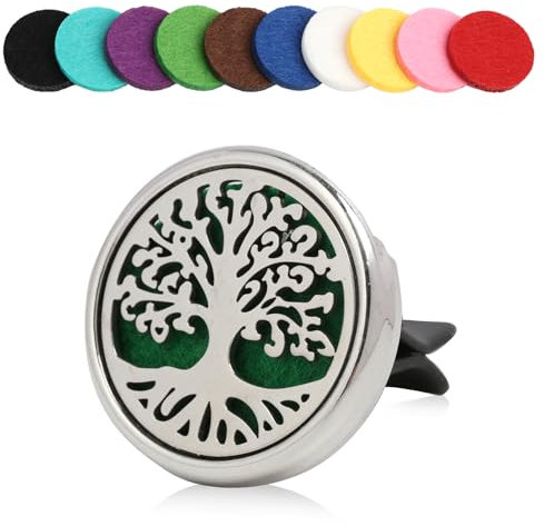 Diffusore di Oli Essenziali per Aromaterapia per Auto, Aromaterapia Diffusore Clip, Deodorante Vent locket per Auto, Ideale per Ventilazioni, Ufficio o Casa