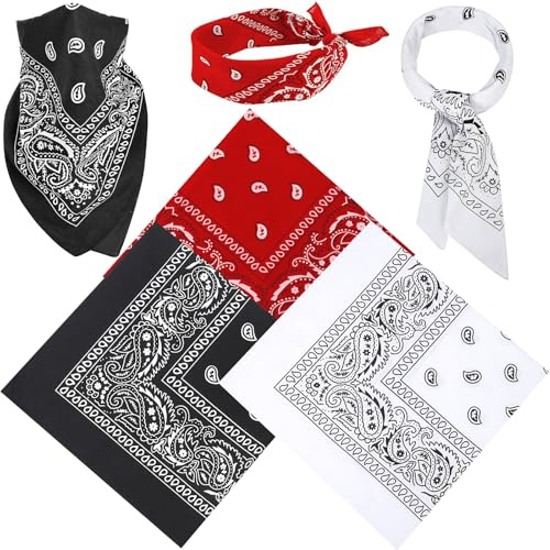Bandana,3 Stück Paisley Bandanas für Herren Damen,Multifunktionale Stirnbänder,Unisex Kopftuch,Halstuch Paisley Muster Headwear Haar für MRadfahren,Wandern,Laufen,Yoga,Motorradfahren(55x55cm)