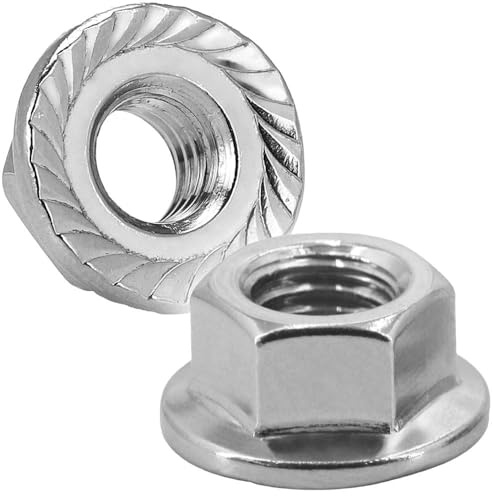 10 Stück Flanschmuttern M8 Edelstahl A2 DIN 6923 Sechskantmuttern mit Flansch und Sperrverzahnung WIBTEC®