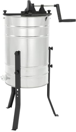 LYSON 3-Waben Honigschleuder Diagonalschleuder Ø400 Manuelle Honeyextractor Tangentialschleuder mit Handantrieb für 3 Rähmchen D½, LN, WL½, OS, AP Edelstahl Imkerei Bienenzüchter BASIC LINE