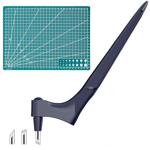 Craft Schneidwerkzeuge Kit, A4 schneidematte mit 360 Grad Edelstahl Bastelmesser (15°/30°/45°) Handwerkszeug Set für DIY Handwerk Scrapbooking Modellbau