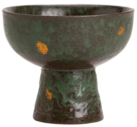 Juego De Té Para Adultos Taza Té Cerámica Esmaltada Bronce Individual Tazón Base Alta Dorada Plateada Maestra Vacía Zhai Copa Arcilla Roca Antigua Juegos De Té Portátiles(A)