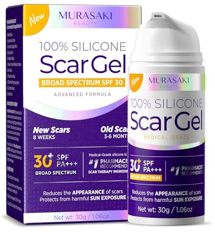 30g SPF 30 Scar Cream - Medical-Grade Formula for Surgical Scars, C-Section, Stretch Marks, Injury, Burns, Keloids, Old and New Scars