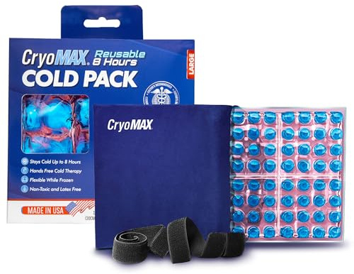 CryoMAX Cold Pack, Reusable, Latex Free, 8 Hour Cold Therapy, Large, 12 x 12 (1 Count)