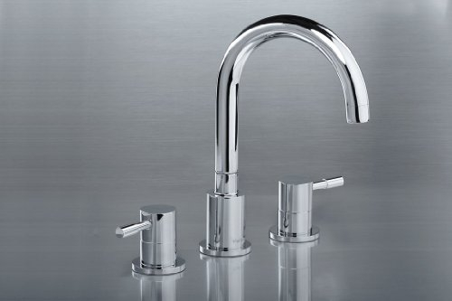 Waschtischarmatur - Waschbecken-Dreiloch-Standmischbatterie - mit Ablaufgarnitur - Hochdruckarmatur - Badarmatur - Waschbeckenarmatur - Zweigriff Armatur - Zweigriff Mischer - CHROM - Modell: GLAMOUR-Vegane- von VALVEX - Nr.2422790