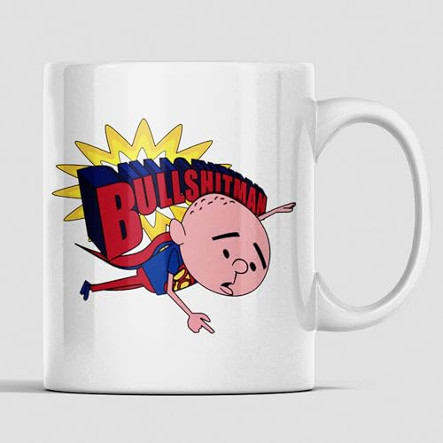 Bull Shit MAN - Karl Pilkington new Quick and Easy Funny Office Style Ceramic Tea and Coffee Mug