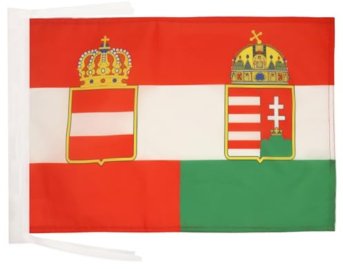 AZ FLAG Flagge Österreich-Ungarn 1867-1918 45x30 cm Kordeln | Für innen und außen Österreichisch-Ungarische Monarchie dekorative Flagge doppelte Nähte und verstärkte Kanten mit Schnüre