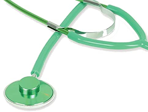 GIMA - Stetoscopio Fonendo TRAD COLOR, Adulti, Colore Lira Verde, Padiglione Ø 43,5 mm, Latex Free, Dispositivo Medico CE