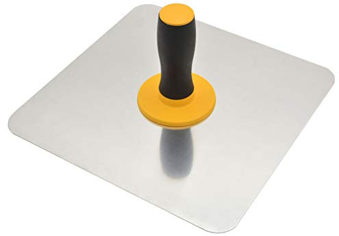 ESreake Aluminium Plastering Hawk with Soft Grip Handle, Plaster Mortar Board Holder Finishing Plastering Tool for Cement, Mortar, Drywall (11.8x11.8)