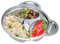 Bento-Lunchbox, 3 Abschnitte Edelstahl Frischhaltedose für Camping, Geteilte Platte,Geteilt Lebensmittel Serviertablett