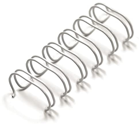 100x Albyco - Drahtbinderucken - 9,5 mm - 3/8 Zoll- bis zu 65 Blatt- Weiß | Albyco Wire-O Drahtbinderkämme für eine professionelle Dokumentenbindung. Schön, Flexibel, Praktisch und Platzsparend.
