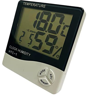 2pcs Indoor Digital Thermometer Hygrometer, Accurate Room Temperature Gauge Humidity Monitor with Alarm Clock - Easy to Read, Max/Min Records, LCD Display, ℃/℉ function