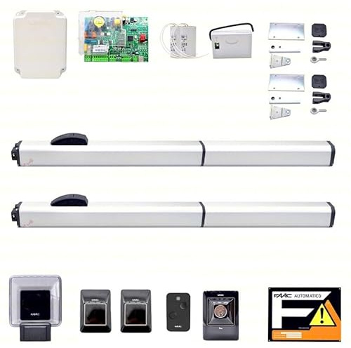 FAAC 400 CBC 230V 2 ANTE 2.2 MT KIT AUTOMAZIONE CANCELLO BATTENTE 104205