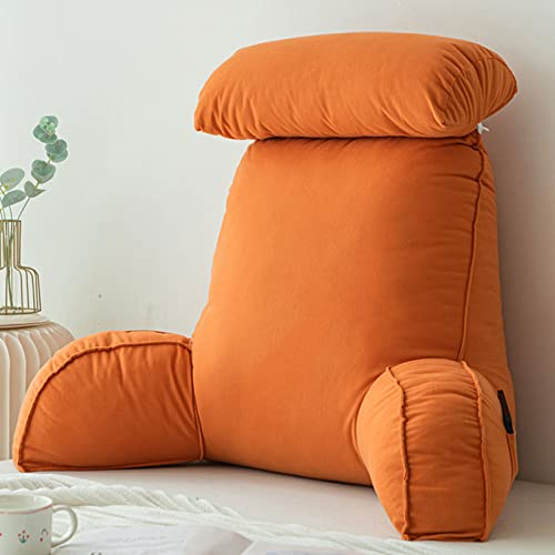 FEAW Lesekissen mit Armlehnen,Rückenkissen für Sofa,Bücherkissen Für Bett,mit Abnehmbarer Nackenrolle,Sitzstützkissen Zum Entspannen,Spielen,Lesen,Fernsehen