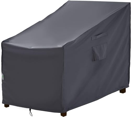 F&J Outdoors Garden Chair Covers Waterproof Patio Furniture Covers Heavy Duty UV Resistant Outdoor Lounge Chair 1Pack 84x86x65/81cm Armchair Storage Protective Cover