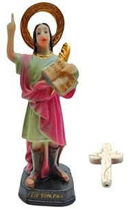 Rosari cattolici più croce regalo fatta di turchese bianco (Santi, santi, ecc.). Fornito in un sacchetto di organza bianco, Pequeño, Cristallo, Turchese sintetico