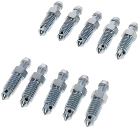 10x Bremssattel Entlüfterschraube Entlüftungsventile M8x1.25x33 mm SW9