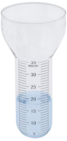 Spetebo Regenmesser Ersatzglas XXL mit Skala - 17 x 8 cm - Niederschlagsmesser für Wetterstation - Wassermengenmesser Zylinder Messglas Ersatz Glaszylinder Wetterstationzubehör