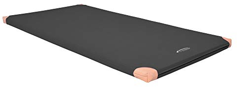 Grevinga® | Spiel- und Turnmatte | KIMA | (RG 22 - sehr weich) mit Lederecken | 200x100x6cm | SCHWARZ