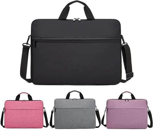 Grzhiyi 15 Inch Laptop Case and Tablet Bag, Sleek Design, Durable and Water-Repellent Fabric Laptop with Handle, Men's Gift, Women's Gift (Black, 15 inch)
