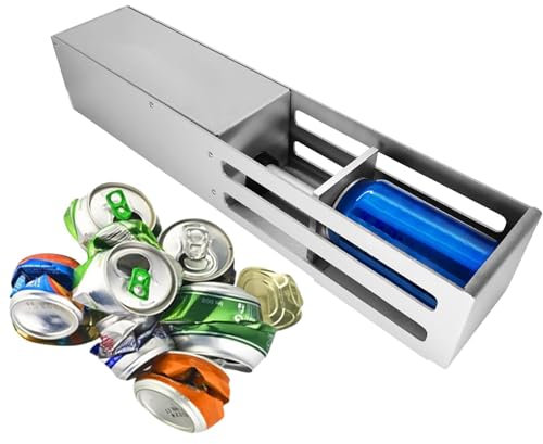 pedenencelia Aluminium Drinking Tin Can Recycle Tool,Electric Can Crusher,Applicable To 200~550ml Cans, Automatic Electric Can Crushers Save Time Effort,Used For Beer Cans,Plastic Bottles,white