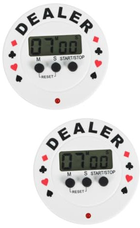 QUMIIRITY 2stücke Poker Timer Digitaler Countdown Timer Für Brettspiele Für Pokerabende Partys Und Spielclubs Wiederverwendbar Und Benutzerfreundlich Fördert Faires Spiel Und